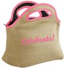 Custom Burlap Neoprene Bag - Pink